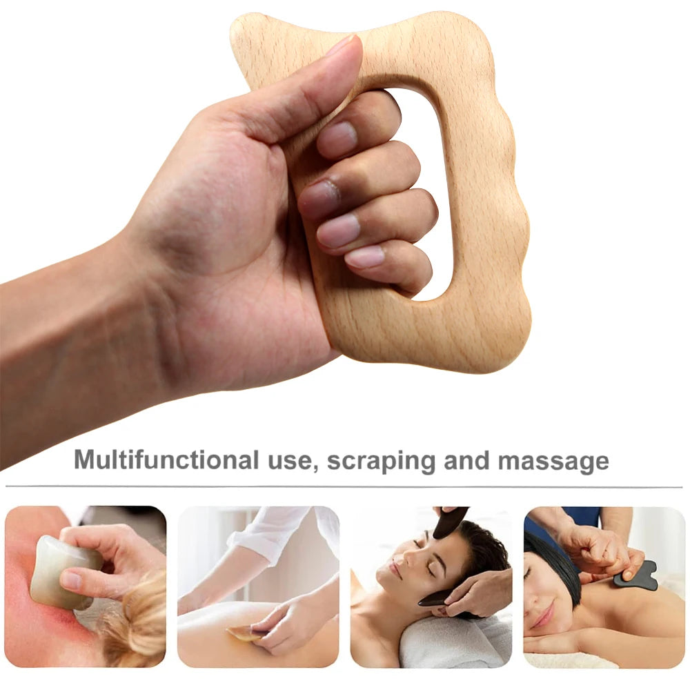 Wood Therapy Gua Sha Massage Tools,Lymphatic Drainage Tool Anti Cellulite Massager,Scraping Board,guasha Tool for Body Shaping - Bakka shop