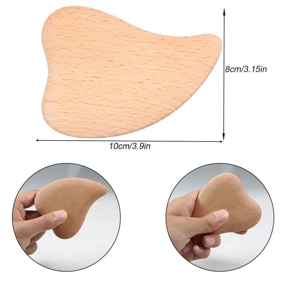 Wood Therapy Gua Sha Massage Tools,Lymphatic Drainage Tool Anti Cellulite Massager,Scraping Board,guasha Tool for Body Shaping - Bakka shop