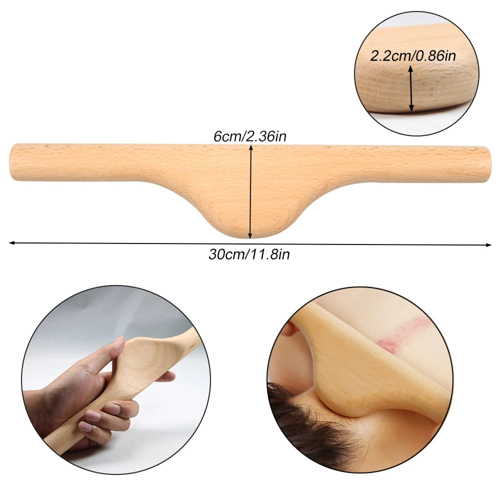 New Fragrant Wood Body Massage Tool Foot Reflexology Acupuncture Massager Roller Therapy Meridians Scrap Lymphatic Health Care - Bakka shop