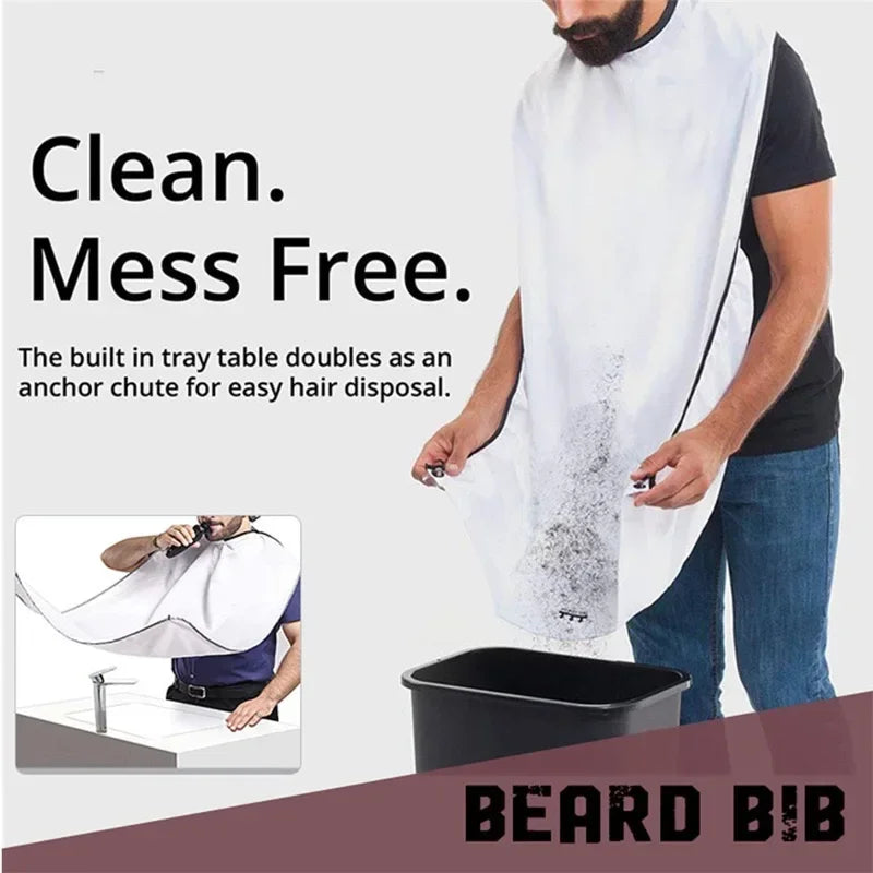 120*78 CM Beard and Mustache shaving apron for Shave with Suction Cups Attach to Mirror Hairdressing Removal Tools - Bakka shop