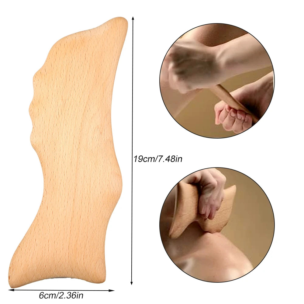 Wood Therapy Gua Sha Massage Tools,Lymphatic Drainage Tool Anti Cellulite Massager,Scraping Board,guasha Tool for Body Shaping - Bakka shop