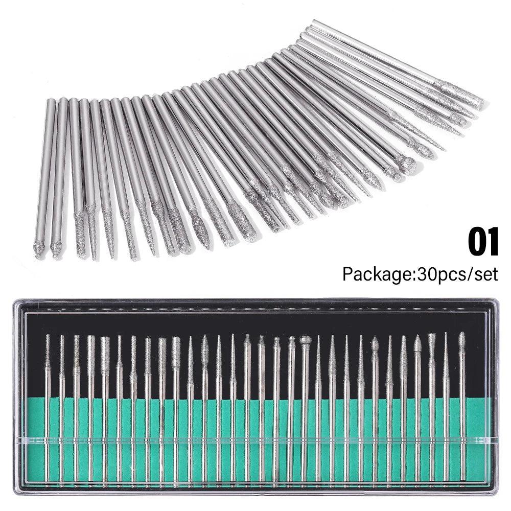 1 Set Professional Electric Nail Drill Machine Family Portable Manicure Pen Pedicure File Polishing Tools Nail File Machine Kit - Bakka shop