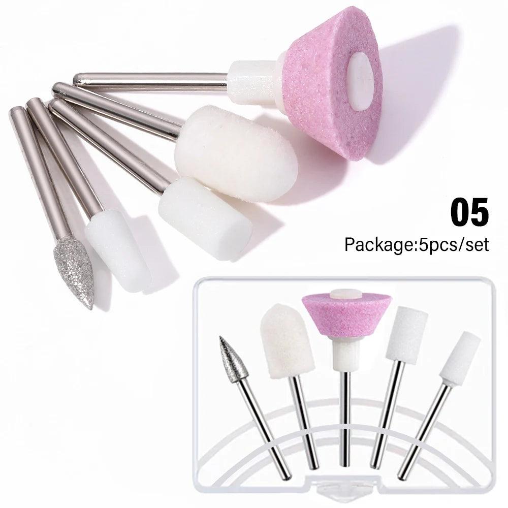 1 Set Professional Electric Nail Drill Machine Family Portable Manicure Pen Pedicure File Polishing Tools Nail File Machine Kit - Bakka shop