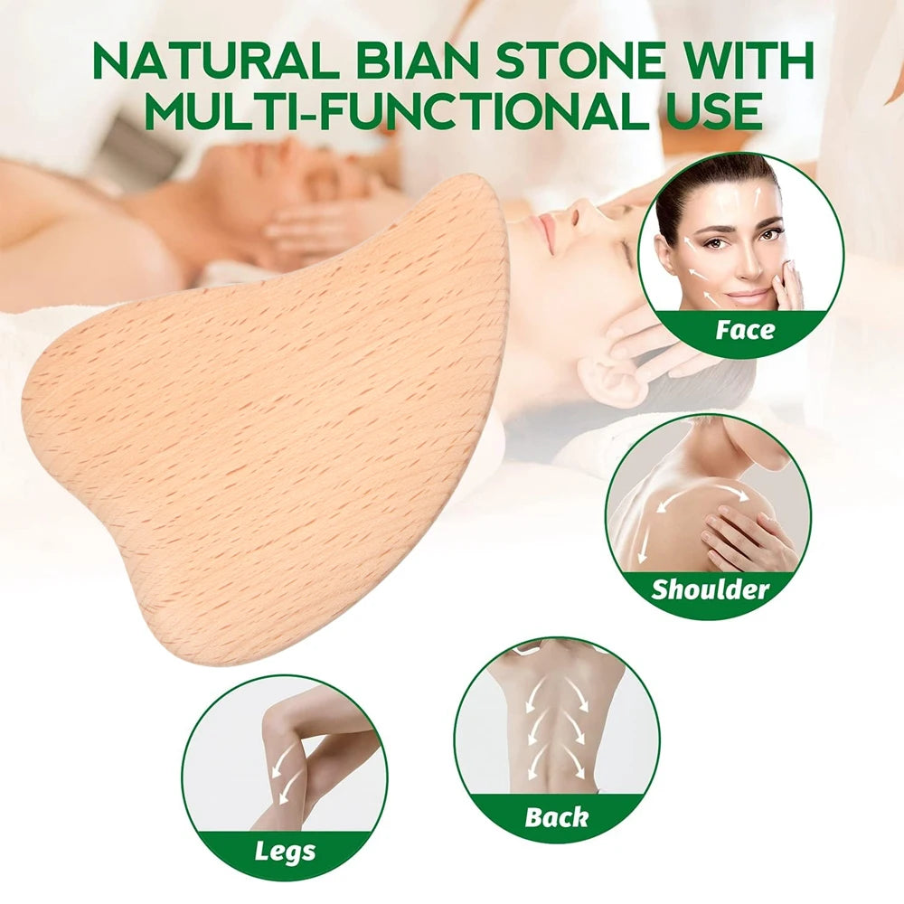 New Fragrant Wood Body Massage Tool Foot Reflexology Acupuncture Massager Roller Therapy Meridians Scrap Lymphatic Health Care - Bakka shop