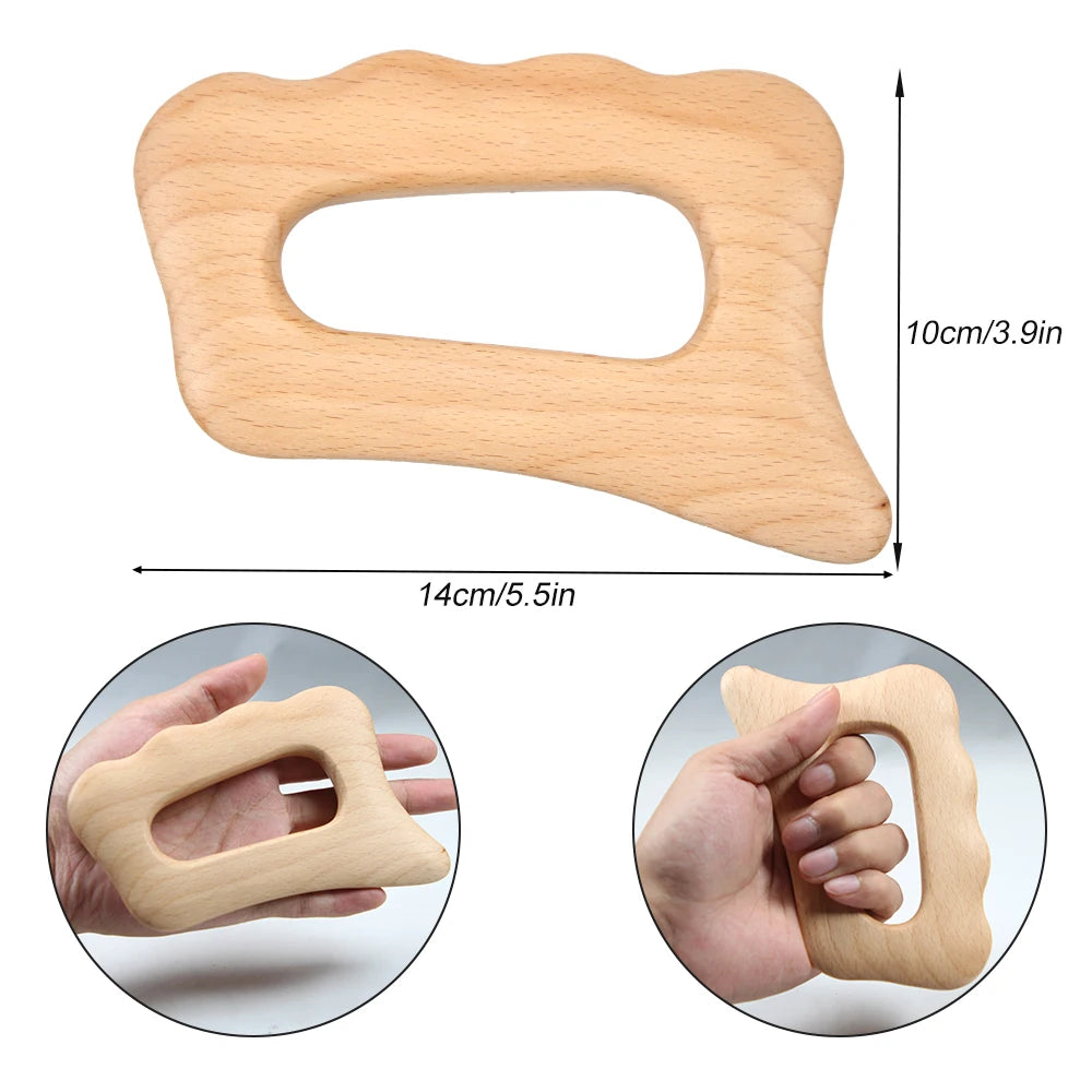 Wood Therapy Gua Sha Massage Tools,Lymphatic Drainage Tool Anti Cellulite Massager,Scraping Board,guasha Tool for Body Shaping - Bakka shop