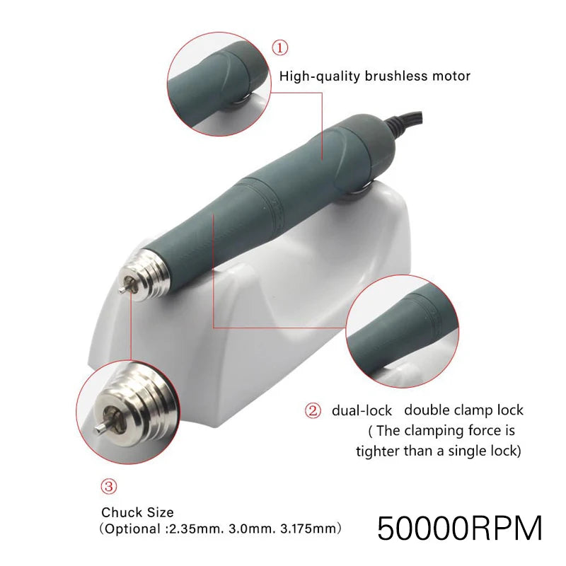 Electric Dental Drill Brushless Micromotor 50000 RPM Polishing Handpiece Professional Manicure Drill Jewelry Drill Electric - Bakka shop