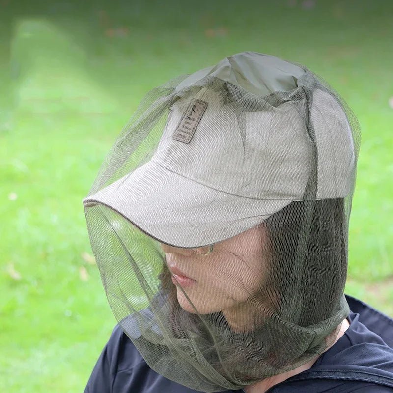1PC Outdoor Fishing Sunscreen Insect Hat Mesh Breathable Sun Mask Men and Women Universal Camping Hiking Mosquito Net Head Cover - Bakka shop