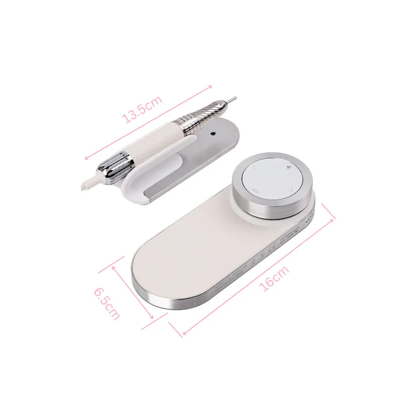 LAMWO DAICHONG 4th Artist Nail Salon Lightweight Rechargeable Nail Drill File Machine for Manicure Pedicure White - Bakka shop