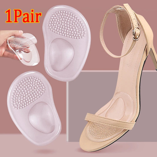 1Pair Shoe Pads Forefoot Cushion Silicone Massage Non Slip High Heels Insole Cushions Foot Cushions Pads for Feet Pain Relief - Bakka shop