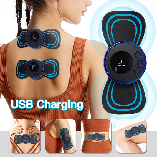 Neck Rechargeable Massager Electric Neck Massage EMS Cervical Vertebra Massage Patch for Muscle Pain Relief,Support Dropshipping - Bakka shop