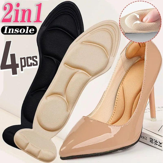 1/2Pair Memory Foam Insole Pad Inserts Heel Post Back Breathable Anti-slip for High Heel Shoe Insert Protector Shoes Insoles - Bakka shop