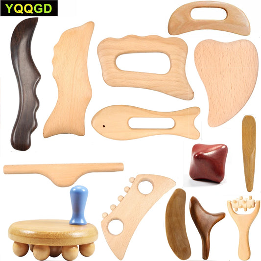 New Fragrant Wood Body Massage Tool Foot Reflexology Acupuncture Massager Roller Therapy Meridians Scrap Lymphatic Health Care - Bakka shop